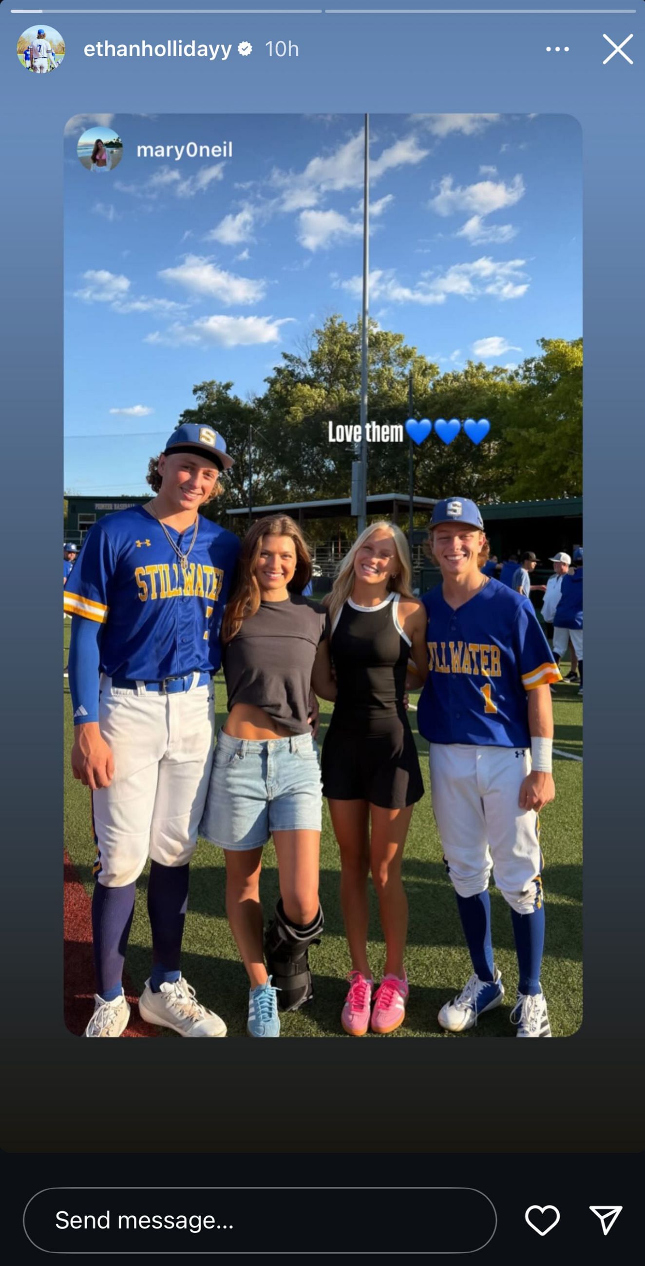 Mary O'Neil's Instagram Story